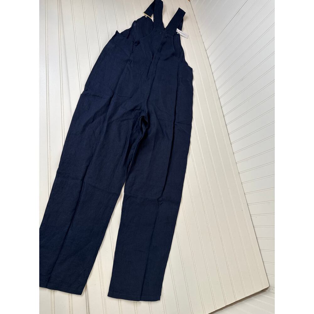 NWT WEWOREWHAT Solid Navy Basic Overall Jumpsuit … - image 5